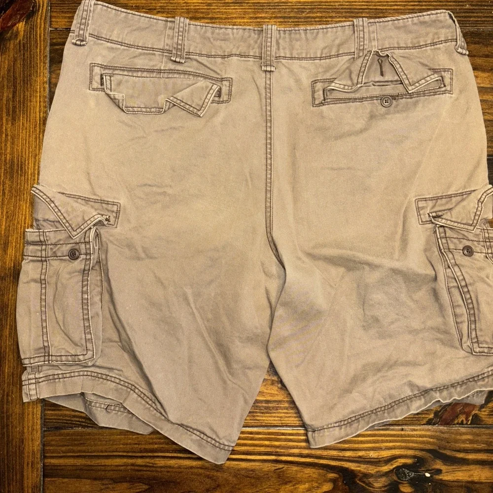 Old Navy Mens Cargo Shorts Size 40 Brown Cotton‎ Twill Utility Multi-Pocket